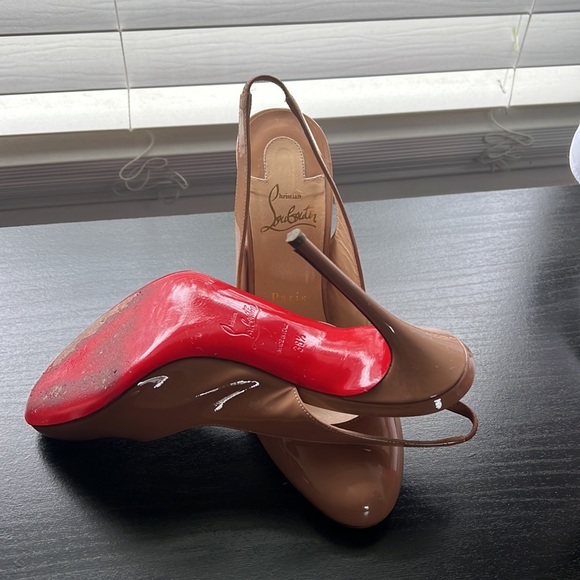 Nude sling back Christian Louboutin - Picture 3 of 4